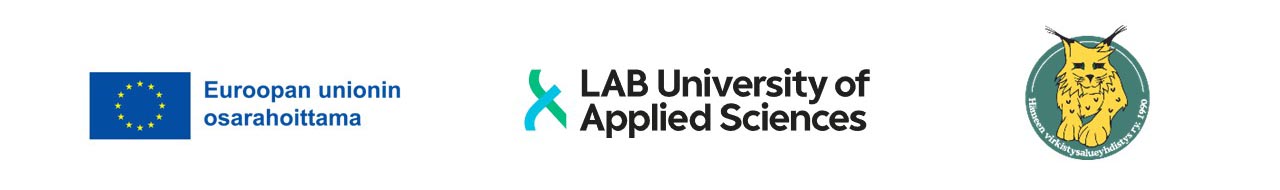 Hankkeen rahoittajan ja toteuttajien logot.